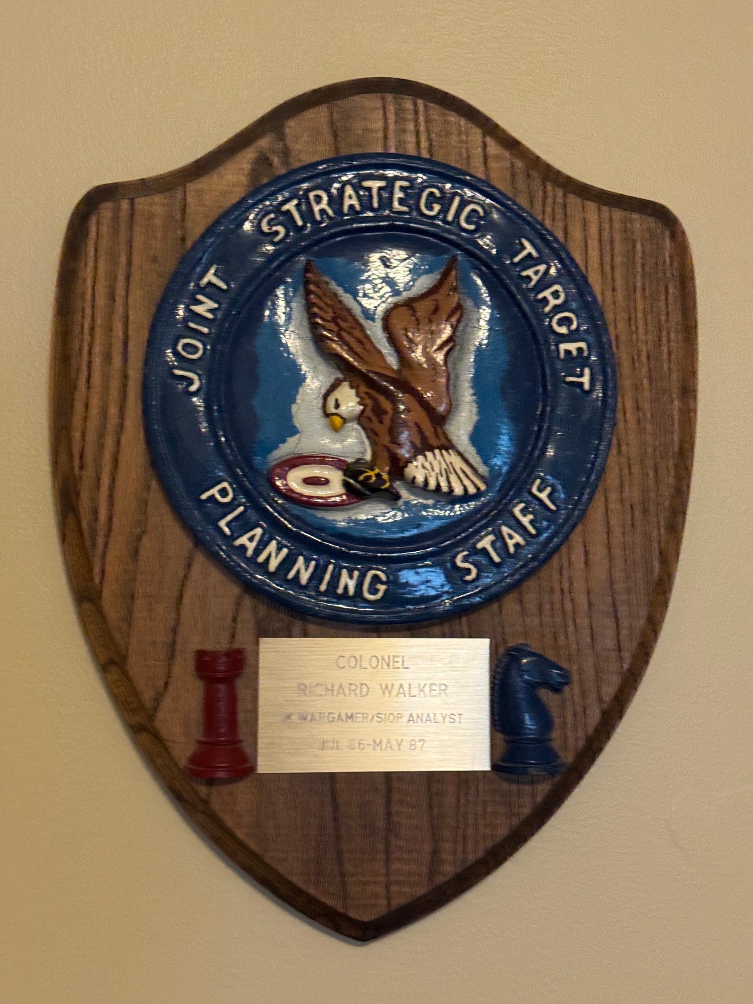 A military service memento bearing Colonel Richard Walker’s name